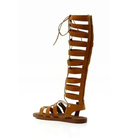 FREE PEOPLE Sun Chaser Tall Gladiator Sandal / Tan - Picture 9 of 10